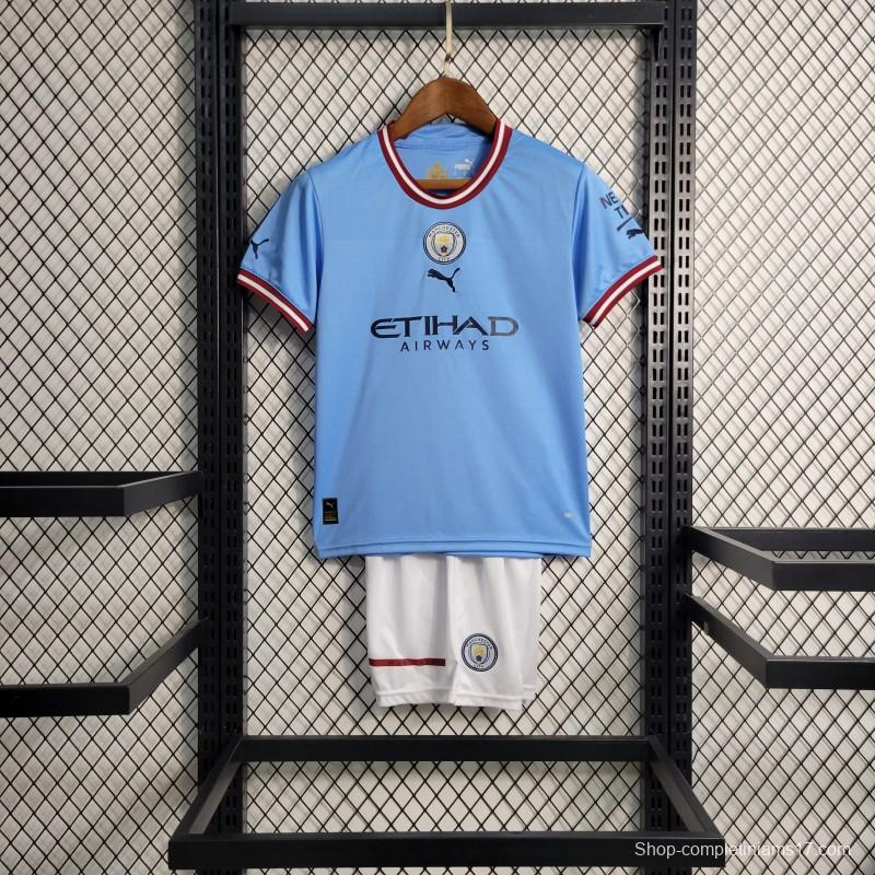 22-23 Kids Manchester City Home Jersey