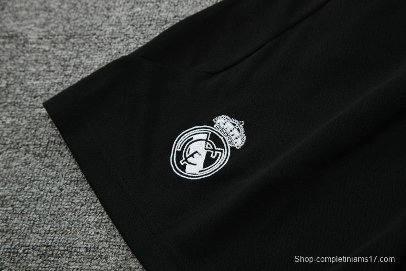 23 24 Real Madrid Black Short Sleeve+Shorts