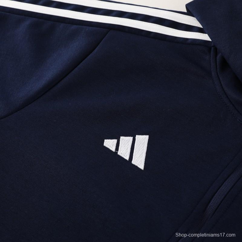 2023 Adidas Navy Hoodie Full Zipper Jacket +Pants