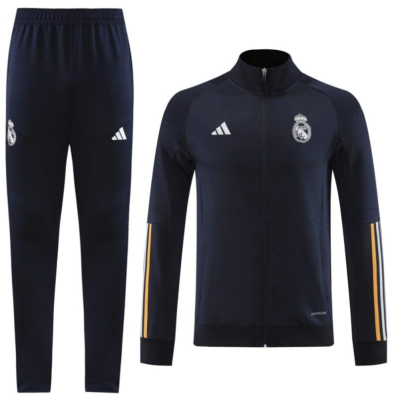 23 24 Real Madrid Navy  Full Zipper +Pants