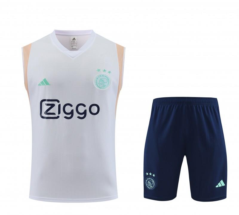 23/24 Ajax White Vest Jersey+Shorts