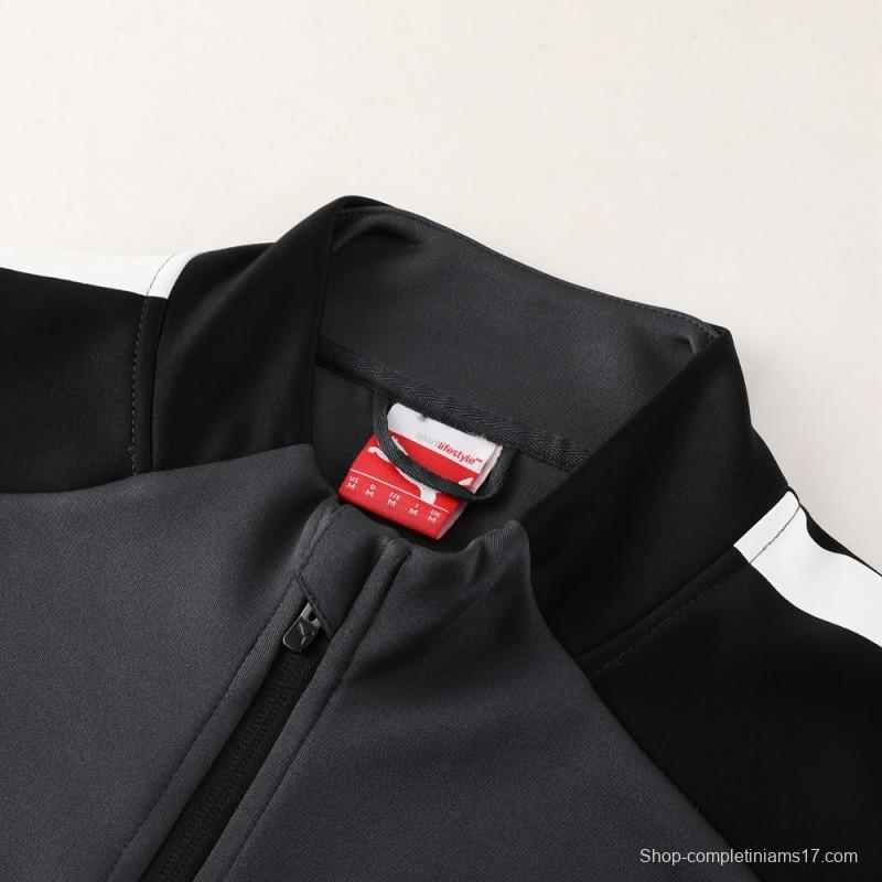23/24 PUMA Black/Grey Full Zipper Hooide Jacket+Pants