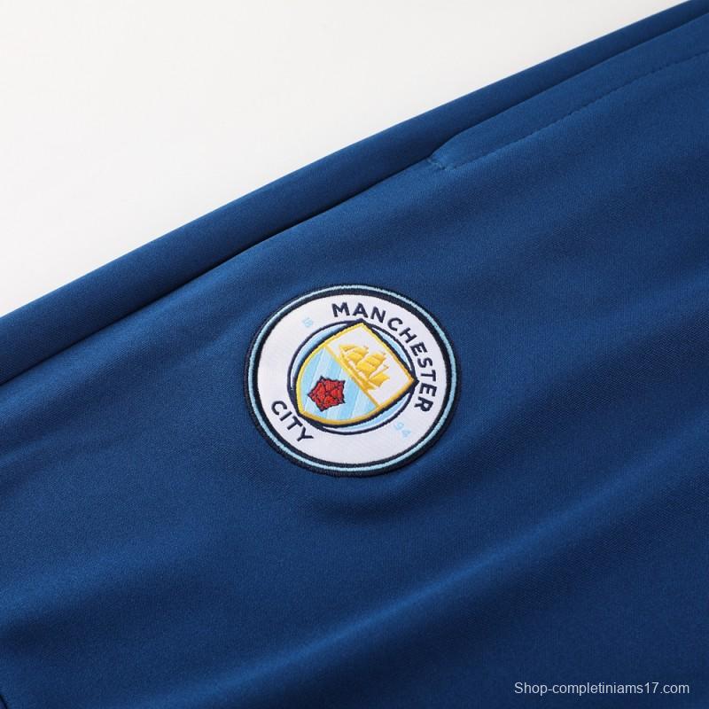 23/24 Manchester City Blue Half Zipper Jacket+Pants