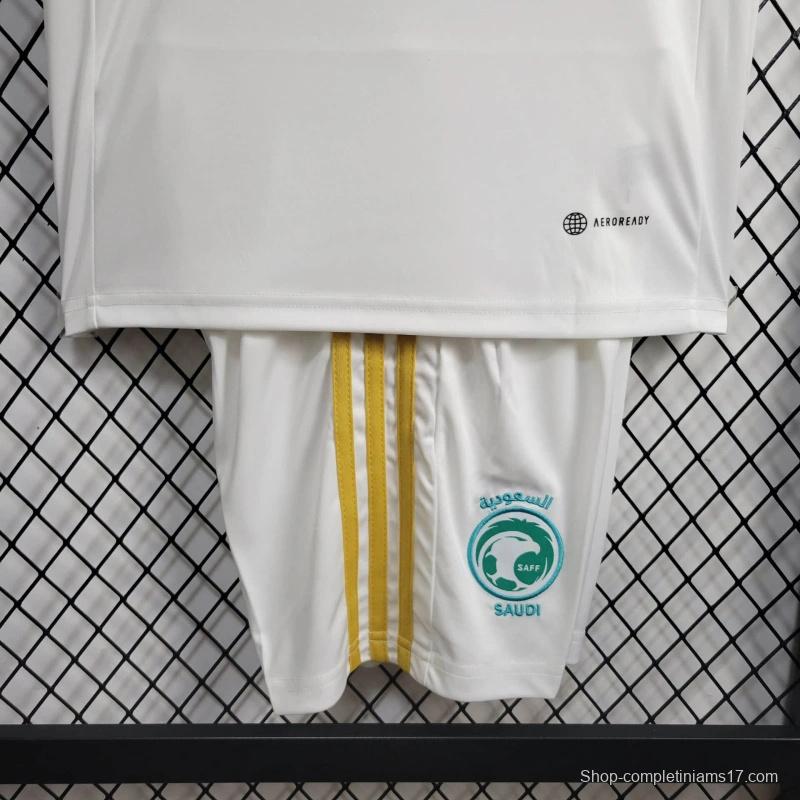 2024 Kids Saudi Arabia Away White Jersey