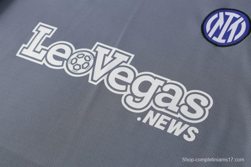 24/25 Inter Milan Grey Short Sleeve Jeresy+Shorts