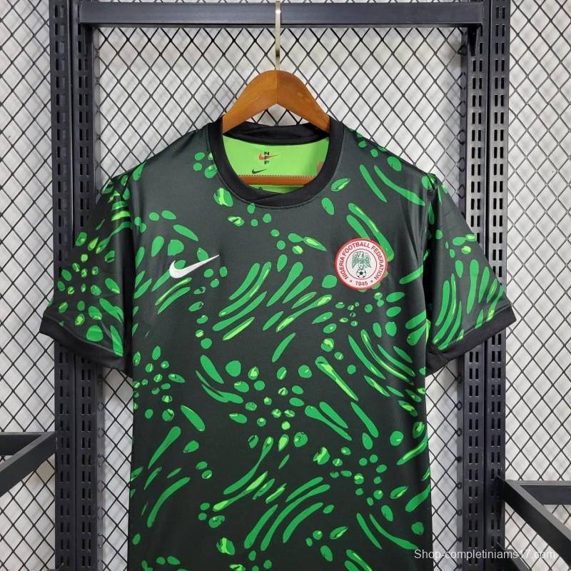 2024 Nigeria Away Green Black Jersey