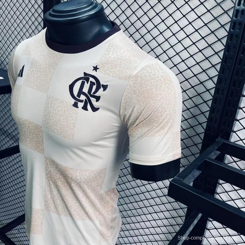 Player Version 24/25 Flamengo Pre-Match White Training Jersey