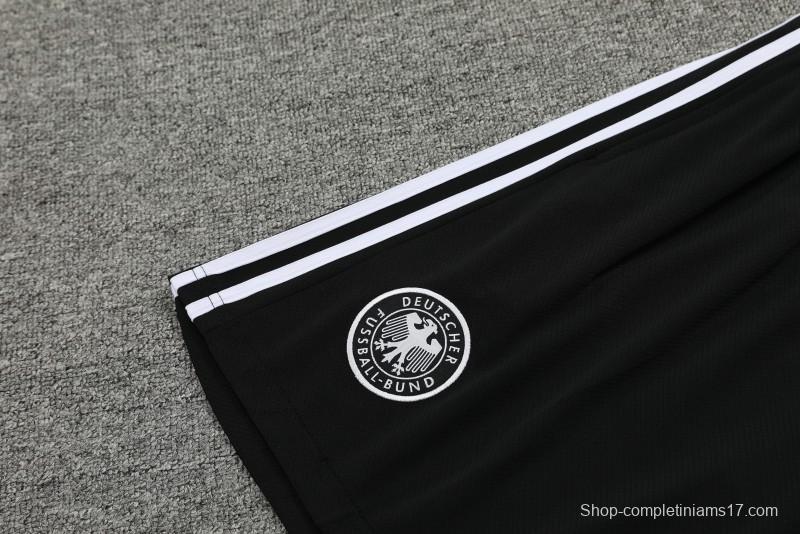 2024 Germany Black Cotton Short Sleeve Jersey+Shorts