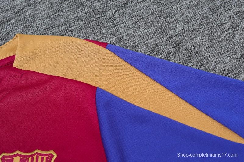 23/24 Barcelona Red/Navy Short Sleeve Jersey+Shorts