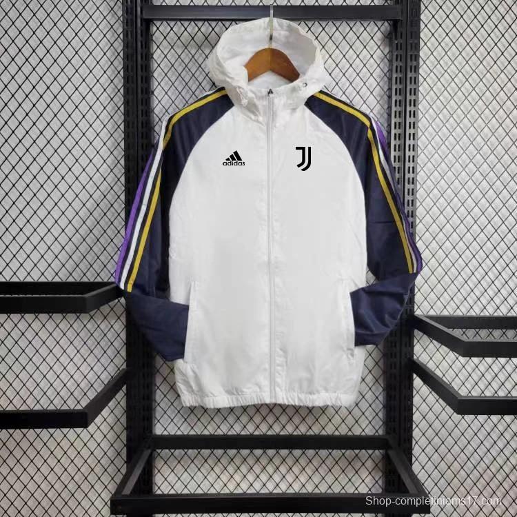 24/25 Juventus White Windbreaker