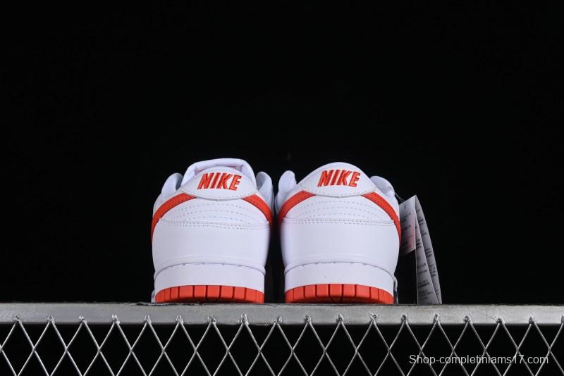 Nike SB Dunk Low White Orange Low-Top Casual Skateboarding Shoes - DV0831-103