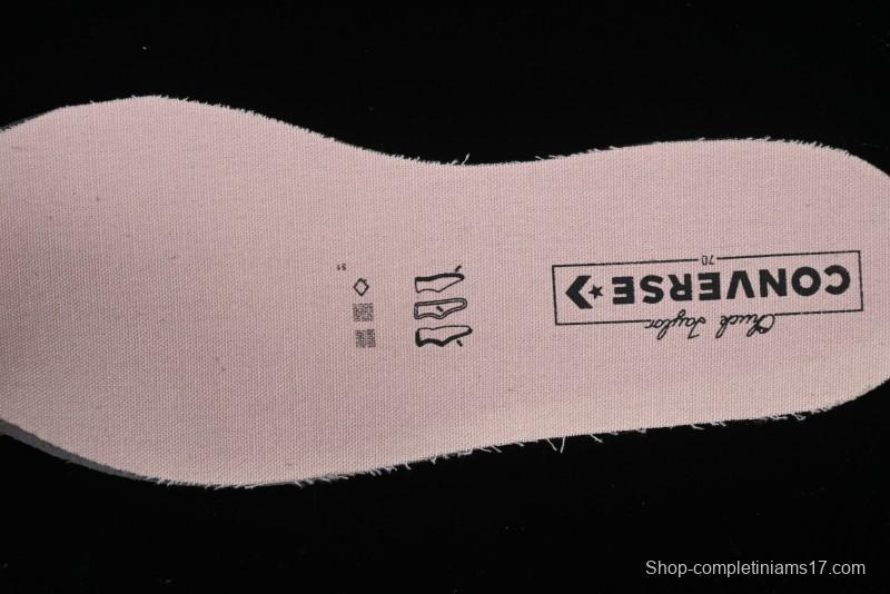 Converse Chuck 70s High Top Canvas Sneakers with Chain Accents in Black & Pink - A09539C