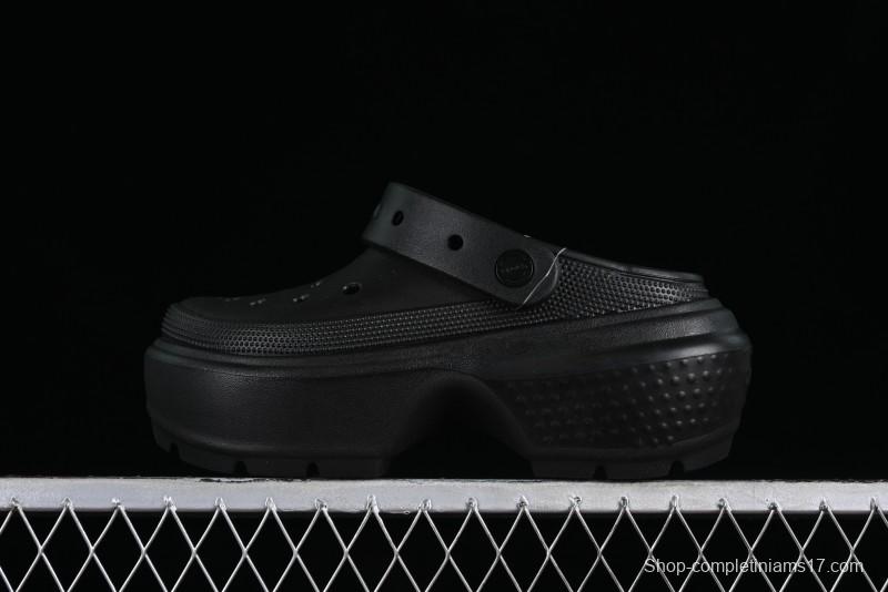 Crocs Classic Clog Retro Beach Sandals with Adjustable Heel Strap and Thick Sole - B.D4