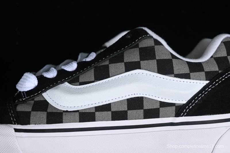 Vans Classics Knu Skool Retro Skate Shoes with Thick Tongue and Oversized Toe - VN0009QCB9P