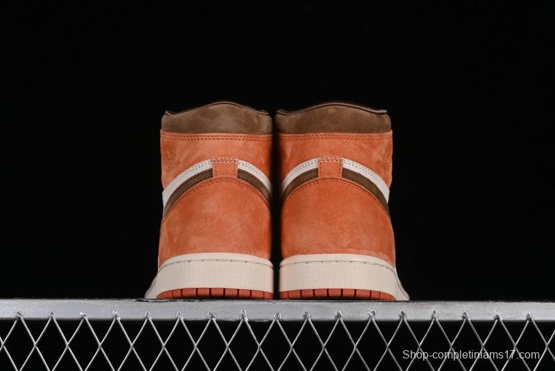 Nike Air Jordan 1 High OG Basketball Shoes in Dusted Clay & Dune Colorway - FQ2941-200