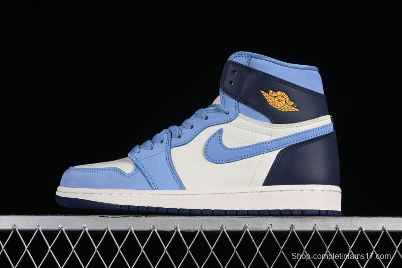 Air Jordan 1 High-Top "First in Flight" Obsidian 2.0  Basketball Shoes