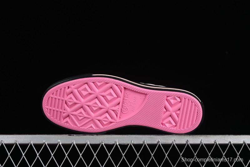 Converse Chuck 70s High Top Casual Sneakers in Black and Pink - A09541C