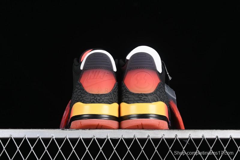 Nike Air Jordan 3 Retro "Rio" Collaboration Sneakers with Gradient Heel and J Balvin Logo - FN0344-001