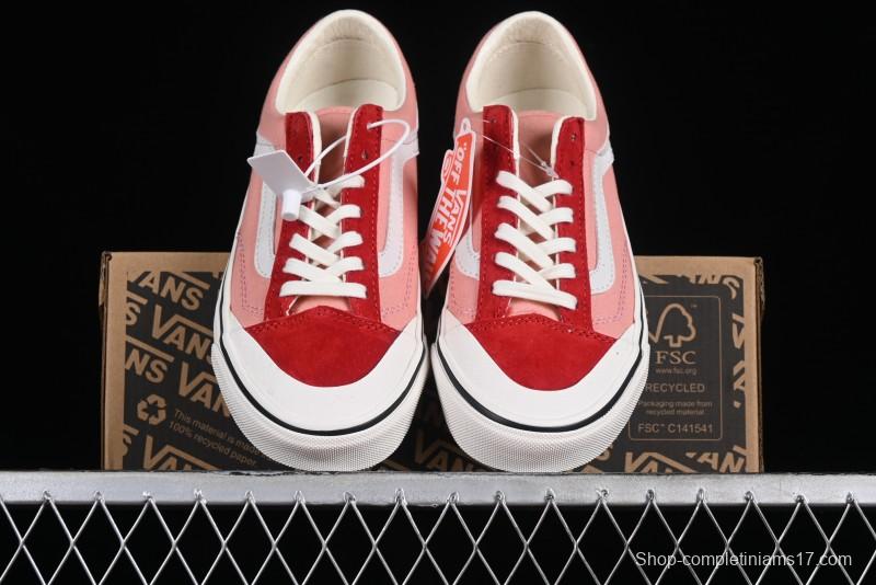 Vans Old Skool Reissue 136 High-End Pink Canvas Vulcanized Shoes with Detachable Lightweight Anti-Fatigue Insole - VN000MT6DWB