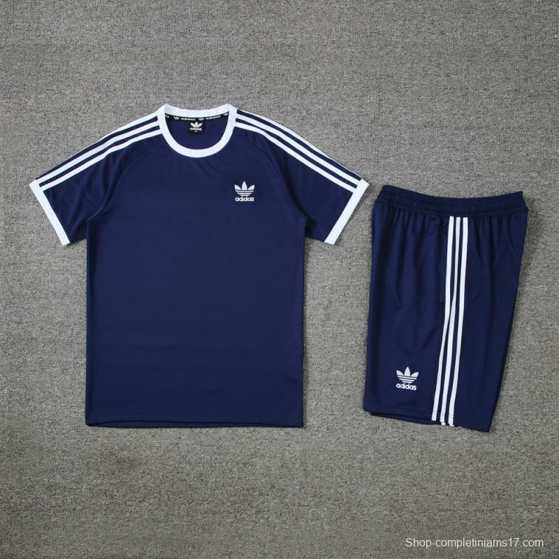 24/25 Adidas Original Navy Short Sleeve Jersey+Shorts