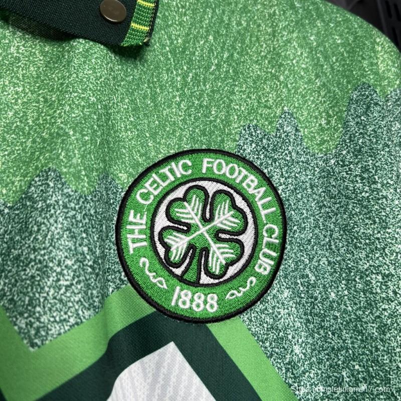 Retro 91/92 Celtic Away Green Jersey