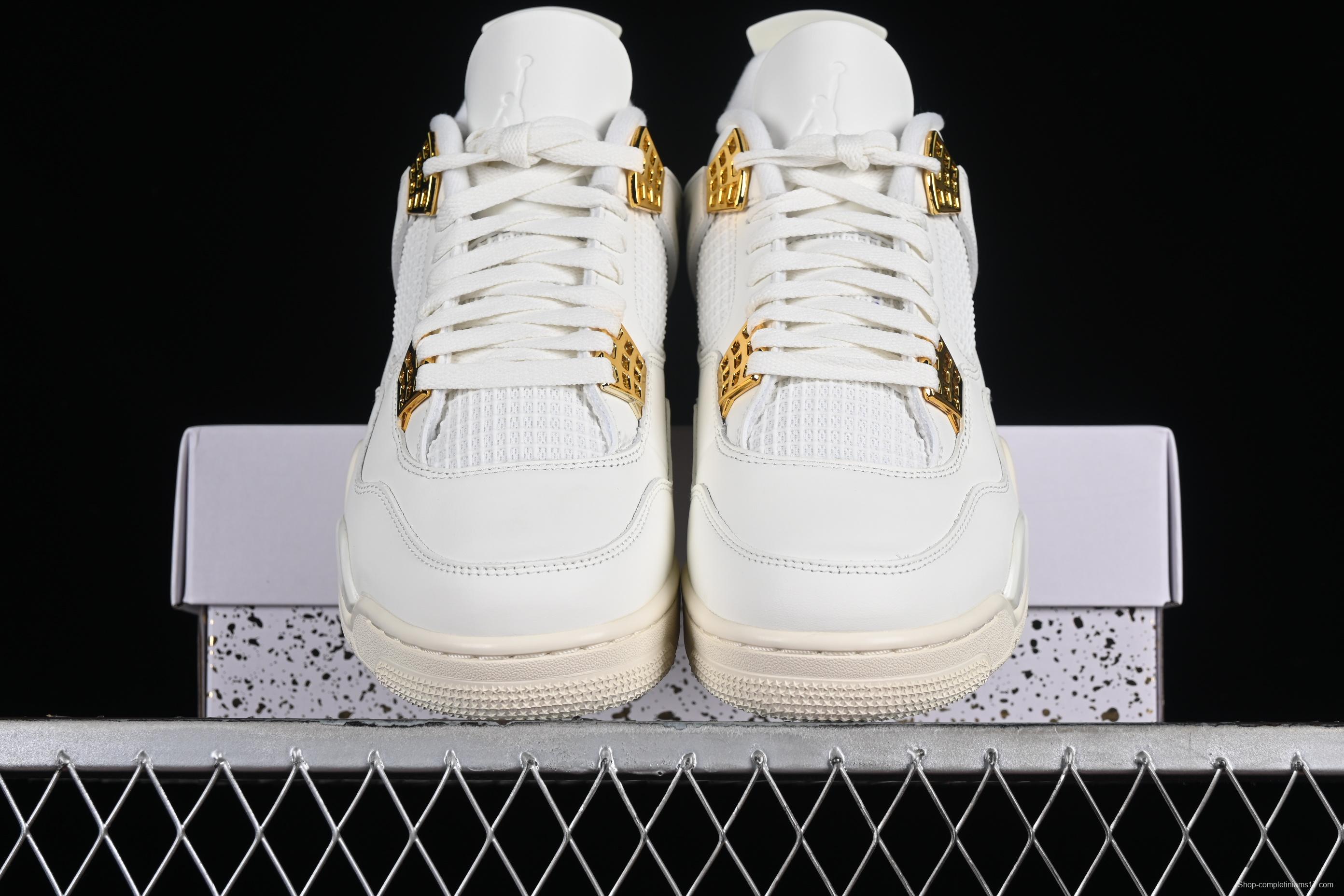 Nike Air Jordan 4 Retro Metallic Gold Basketball Shoes - AQ9129-170