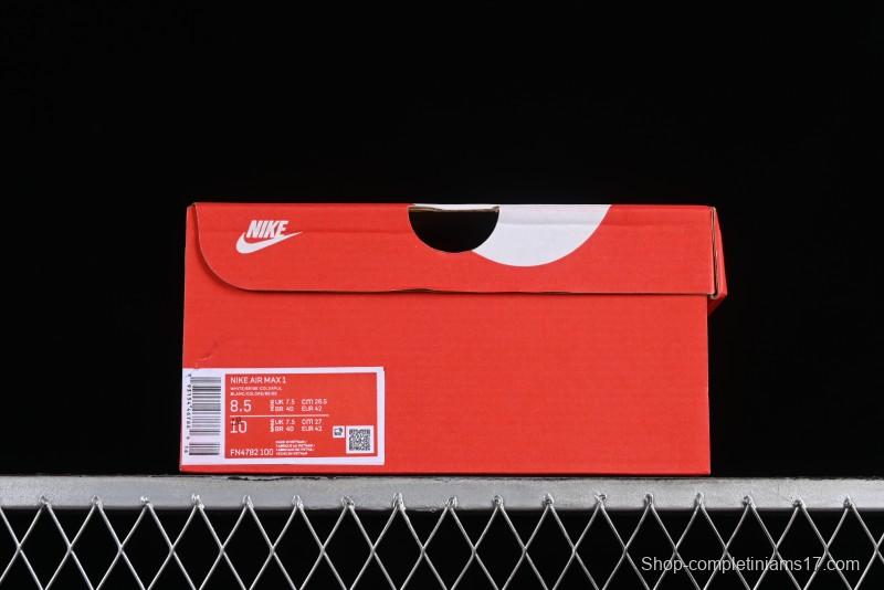 Nike Air Max 1 Retro Running Shoes with Half-Sole Air Cushion - FN4782-100