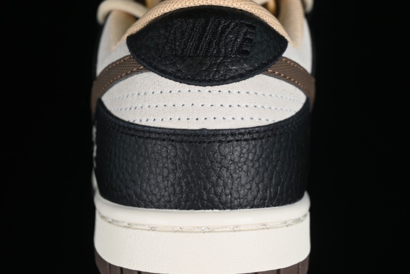 Nike Dunk Low "Mars Stone" Witch Puppet Themed SB Lace-Up Low-Top Casual Sneakers in Black/Mocha Brown - DR9704-200
