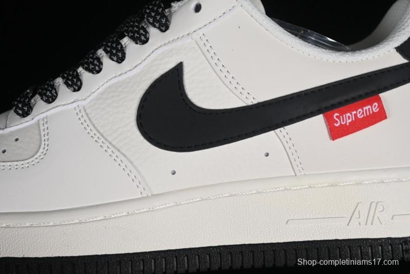 Supreme x Nike Air Force 1 '07 Low Casual Skate Shoes with Zoom Air Cushion - HD1968-009