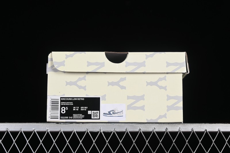 Nike SB Dunk Low MLB Collaboration - Blue Denim Anniversary Custom Low-Top Casual Sneakers - DQ1098-348