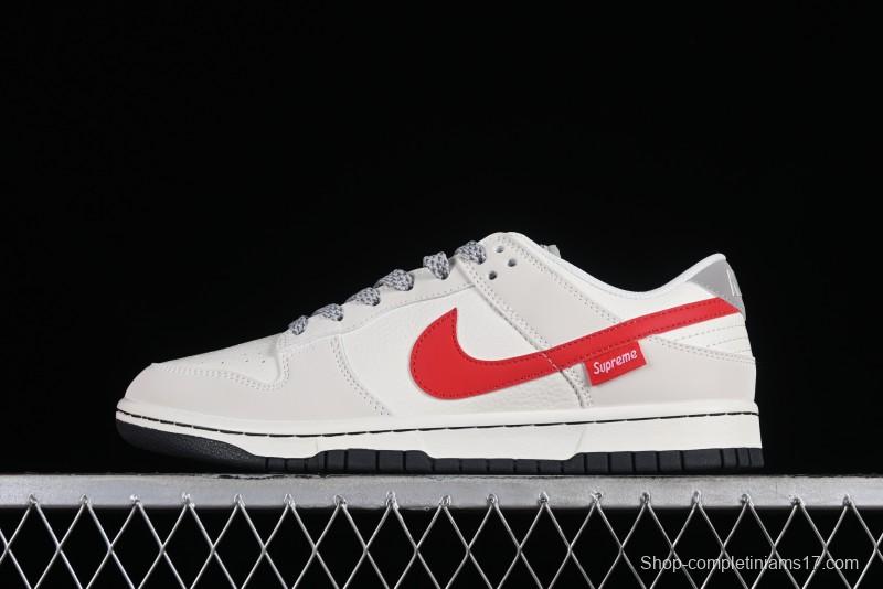 Supreme x Nike SB Dunk Low Casual Skate Shoes with Zoom Air Cushion - DQ1098-333