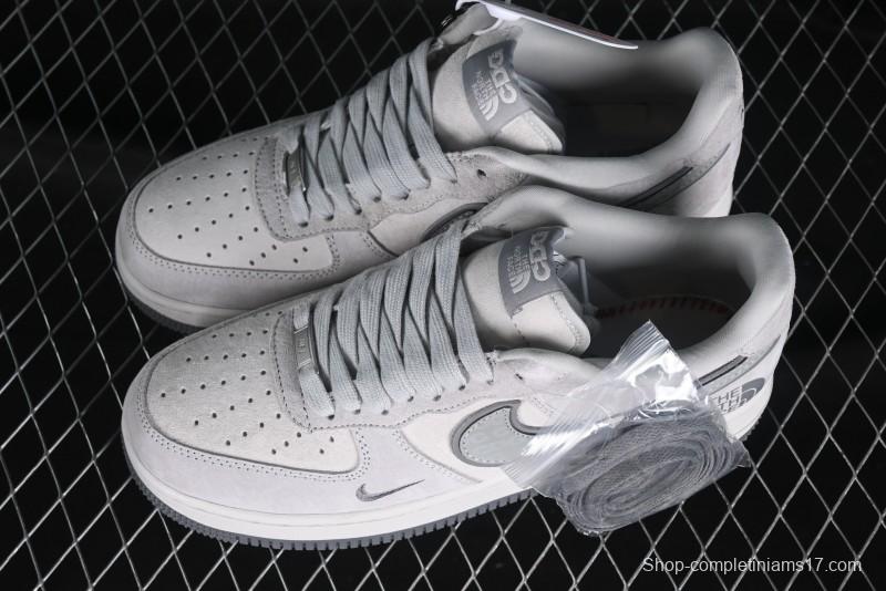 Nike Air Force 1 '07 Low The North Face CDG Collaboration - Light Grey Pigskin Low-Top Casual Sneakers - HD1968-016