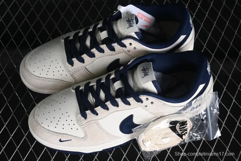 Stussy x Nike SB Dunk Low Collaboration Anniversary Edition Premium Customized Low-Top Casual Skate Shoes - DQ1098-339