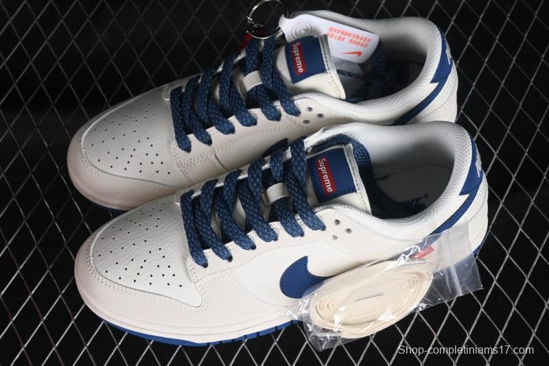 Supreme x Nike SB Dunk Low Casual Skate Shoes with Zoom Air Cushion - DQ1098-335