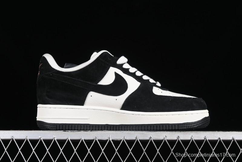 Nike Air Force 1 '07 Low LV Collaboration - Beige Black Pigskin Casual Sneakers - HD1968-010