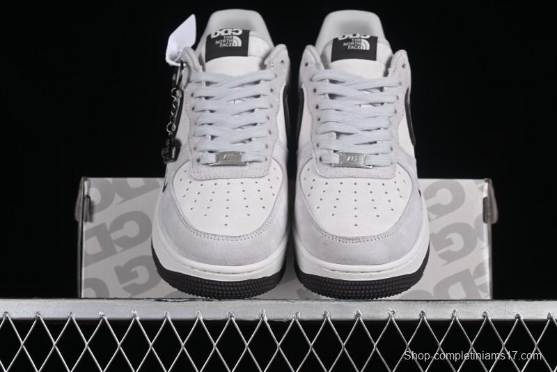 Nike Air Force 1'07 Low The North Face CDG Collaboration - Beige Grey Pigskin Low-Top Casual Sneakers - HD1968-015