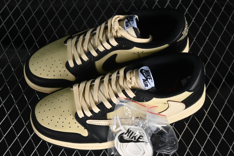 Nike Travis Scott x Air Jordan 1 Low OG AJ1 Reverse Swoosh Sneakers - DM7866-201