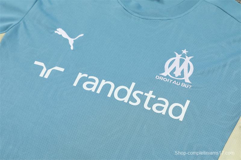 24/25 Olympique Marseille Blue Short Sleeve Jersey+Shorts