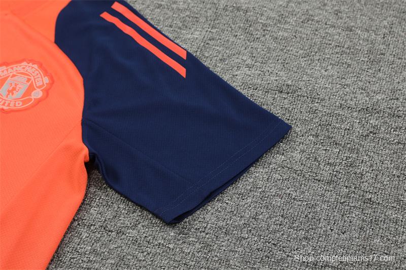 24/25 Manchester United Orange Short Sleeve Jersey+Shorts