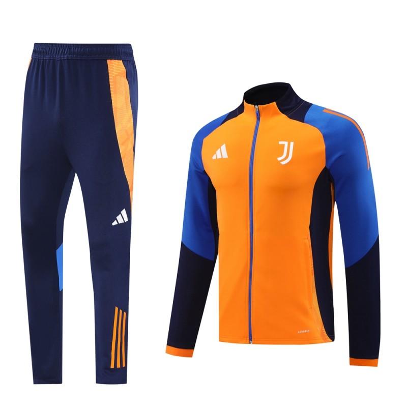 24/25 Juventus Orange Full Zipper Jacket +Long Pants