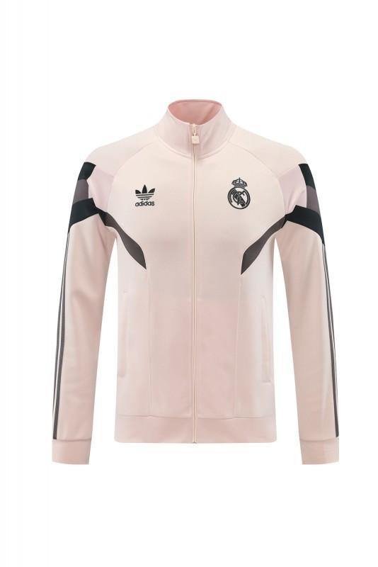 24/25 Real Madrid Light Pink Full Zipper Jacket +Long Pants