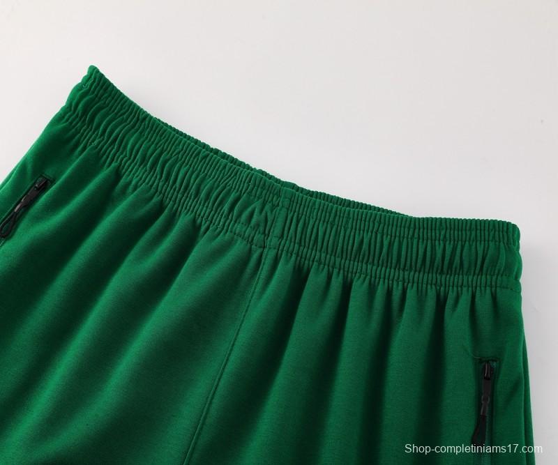 2024 Adidas Green Hoodie Full Zipper Jacket +Long Pants