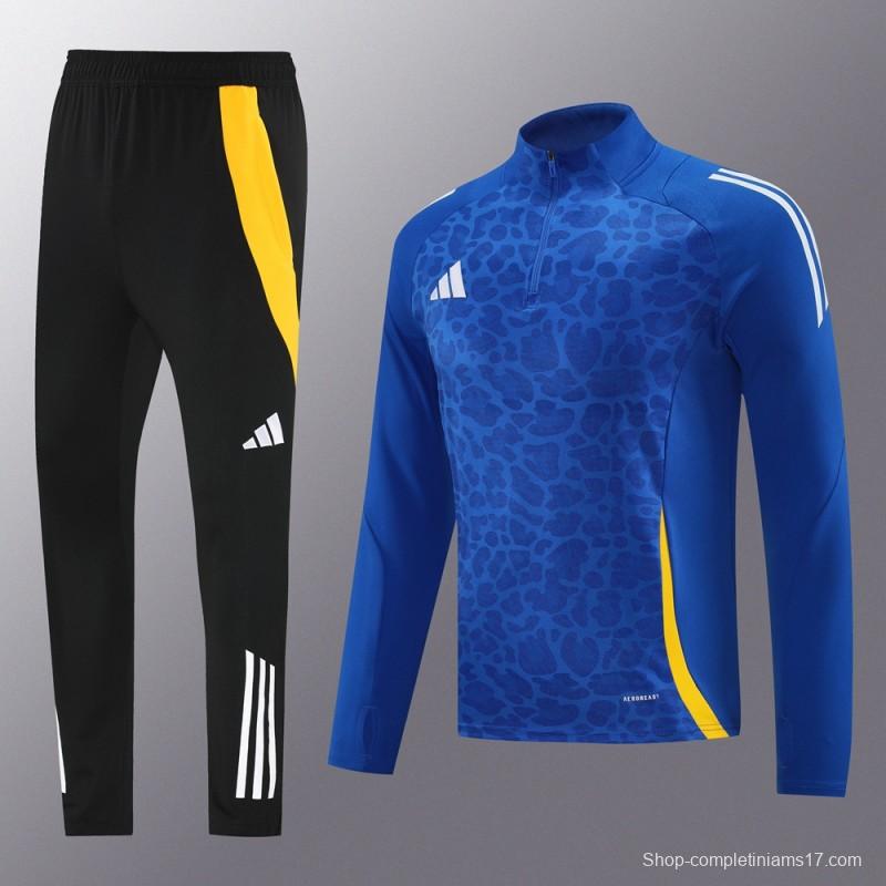 2024 Adidas Blue Half Zipper Jacket+Long Pants