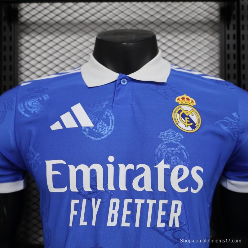 Player Version 24/25 Real Madrid Blue Pre-Match Jersey