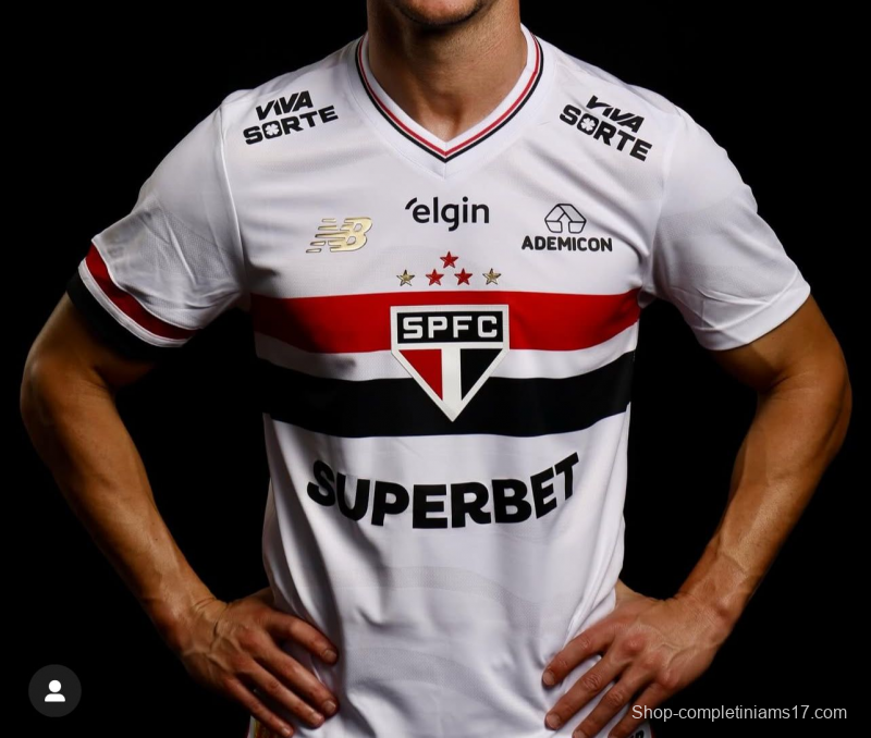 25/26 Sao Paulo Home All Sponsors S-XXXXL Jersey