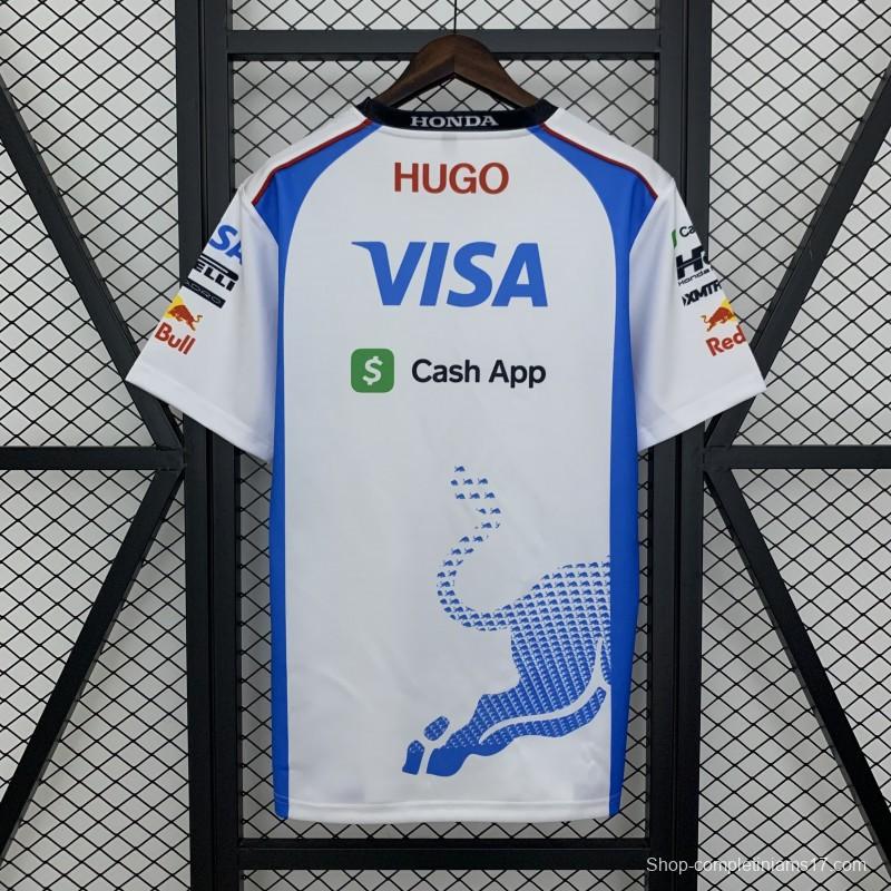 2025 F1 Formula RedBULL White/Blue T-Shirt