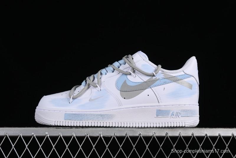 Nike Air Force 1 '07 Low Anime Theme Broken Swoosh Custom Spray Casual Sneakers - ZH0316-020