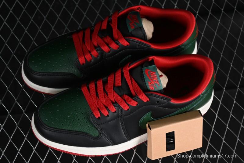 Nike Air Jordan 1 Low AJ1 Black Green Casual Sneakers - CZ0775-036