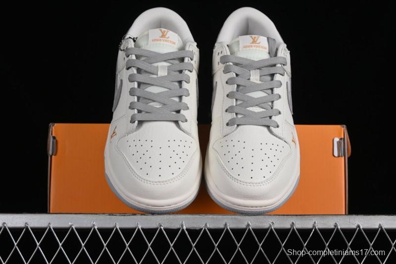 Nike SB Dunk Low LV Collaboration - Beige Grey Lamborghini Anniversary Custom Low-Top Casual Sneakers - FC1688-191