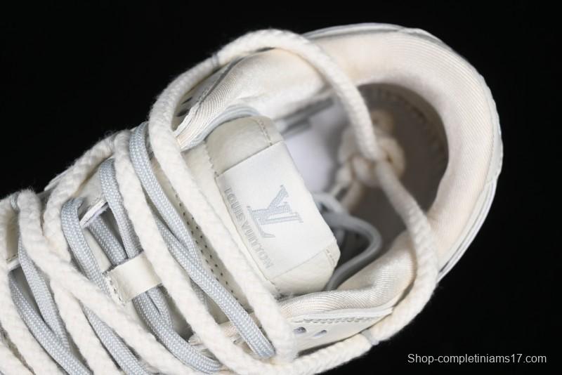 Nike SB Dunk Low LV Collaboration Strap White Grey Check Anniversary High-End Custom Low-Top Casual Skate Shoes - SJ2068-245